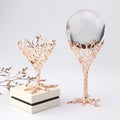 Wholesale Luxury Large Metal Flower Crystal Ball Stand Display Rack with Adjustable Height for Home & Shop Use