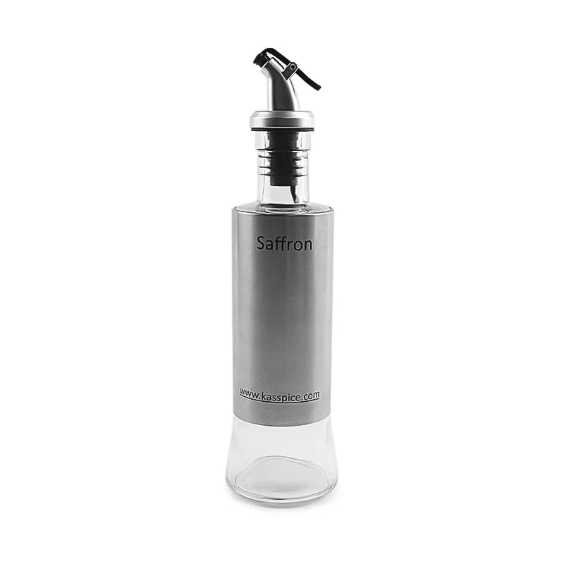 200ml 300ml 500ml Kitchen Household Cooking Oil Soy Sauce Fish Round Glass Bottle With Nozzle Pourer Dispenser
