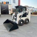 TDER Closed Cab Multifunction Mini Wheel Loaders 500kg Mini Skid Steer Loader with air Conditioner