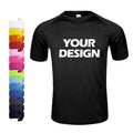 Custom Men's 160gsm Customizable Printed Training Exercise Short Sleeve Lightweight Quick Dry Port Breathable Running T-shirts