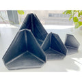 Triangle Plastic Corner 3550607590120 mm Durable Black Plastic Sofa Corner Protector