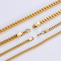 Non Tarnish PVD Gold Plated Luxury Hip Hop Square Box Link Necklace Mens Stainless Steel Gold Franco Chain