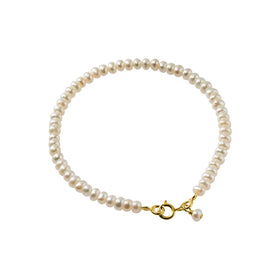 Fashion Jewelry 925 Sterling Silver Natural Small Real Pearls Gold Plated Bracelets Women Valentine's Day Mother's Day Gift