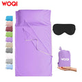 WOQI Low Temperature Heating Sleeping Bag Sleep Sack Camping Travel Liner with Pillow Soft