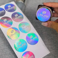 Round Adhesive Waterproof Synthetic Paper Bottle Label Roll logo Label Holographic Sticker Printing