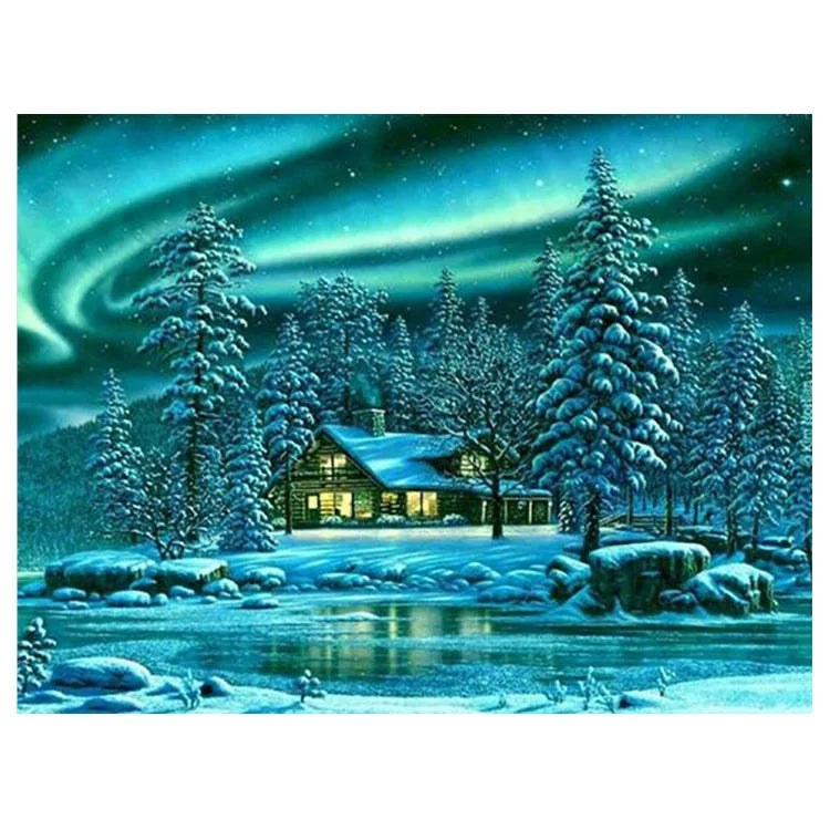 Winter Scenery Diamond Painting Cross Stitch Full Diamond Embroidery Europe Wedding Decoration square Christmas Gift ASF460