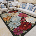 Low Moq Cheap 3d Digital Printed Polyester Floral Area Rag Rugs Living Room Large