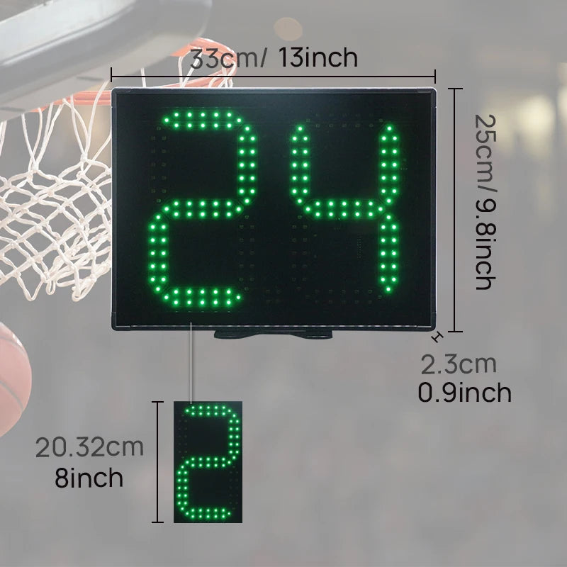 Indoor Stadium Basketball Game Use 24 Seconds Shot Clock Remote Control 0-99 Countdown LED Digital Counter
