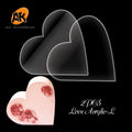 AK 2pcs Acrylic Heart Shaped Cake Discs for Cake Edge Smoother Cream Scraper Adjustable Spatulas Wedding Cake Decorating Tools