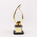 Gold Metal Glass Crystal Flame Plaque Trophy and Award MH-NJ0185