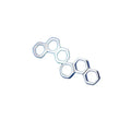 Factory Wholesale Silver Hexagon Stud Earrings for Women Girls Fashion Sterling-silver-jewelry Simple Earrings