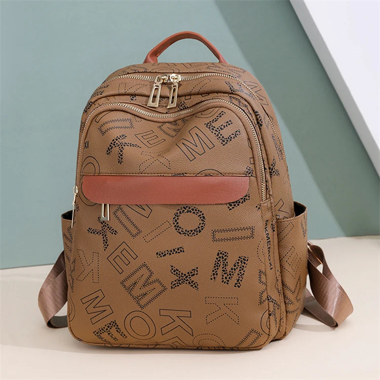 Custom Simple Fashion Cute Mini Girl Light pink Womens Back Pack Leather
