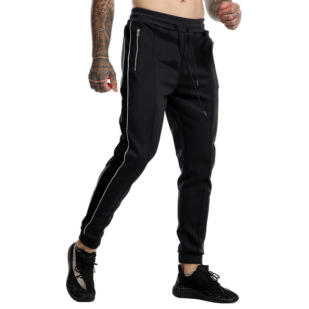 Mens Elastic Casual Sportswear Jogging Running Gym  Skinny Leg Sweatpants