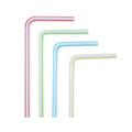 Degradable PLA Eco-Friendly Disposable Bendable Striped Multi Colored Flexible Drinking Straw for Party Use