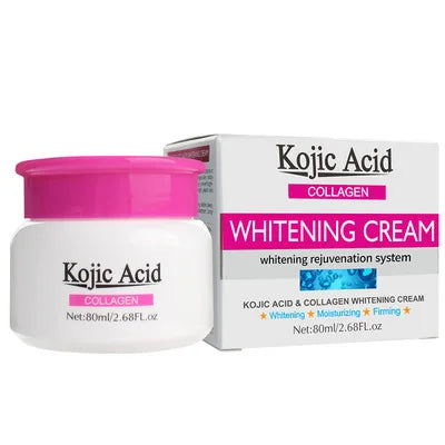 AiXin OEM 80ML Private Label Kojic Acid Skin Whitening Cream Anti Aging Moisturizing Repairing Collagen Kojic Acid Cream