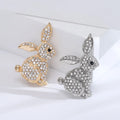 2023 Fashion Easter Jewelry Accessories Rhinestone Rabbit Brooch Pins for Easter Decoration
