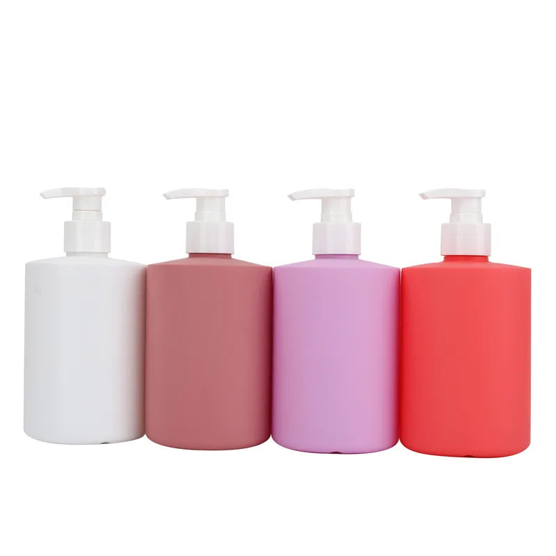 500ml Frosted PE Shampoo Shower Gel Hair Conditioner Plastic Empty Bottle Customizable