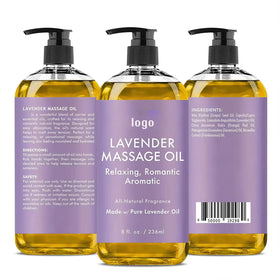 OEM 100% Natural Lavender Massage Oil Private Label Body Relaxation and Romantic Fragrance Beauty Personal Care Product
