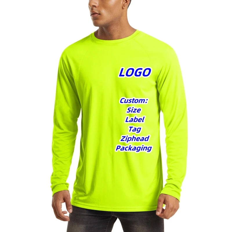 Men's Long Sleeve Upf 50 Shirt UPF 50+ UV Sun Protection Shirts Rash Guard Oem T-shirt for Hiking Running Workout