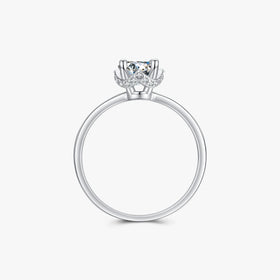 925 Sterling Silver Rotate Line Corolla Band Rings Trendy Round Cubic Zirconia Wedding Engagement Jewelry for Women