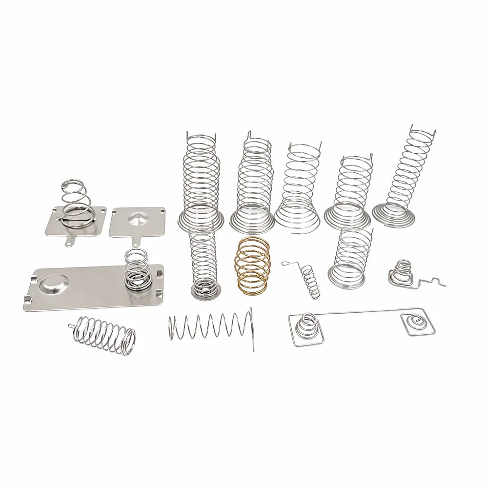 Industrial Coil Spring Battery Connectors Clips for AAA AA 18650 Batteries Weldable Steel Contacts