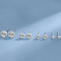 2022 Summer Earrings Jewelry 925 Sterling Silver Shining Stud Earrings for Girls