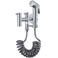 Factory Wholesale ABS Plastic Handheld Bidet Sprayer for Toilet Shower Set Brass Water Tap Spring Hose Shattaf