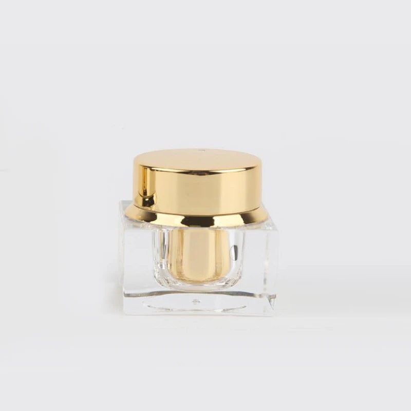 5g New Design Gold Luxury Empty in Stock Plastic Container Acrylic Cream Jar for Skin Care Packaging