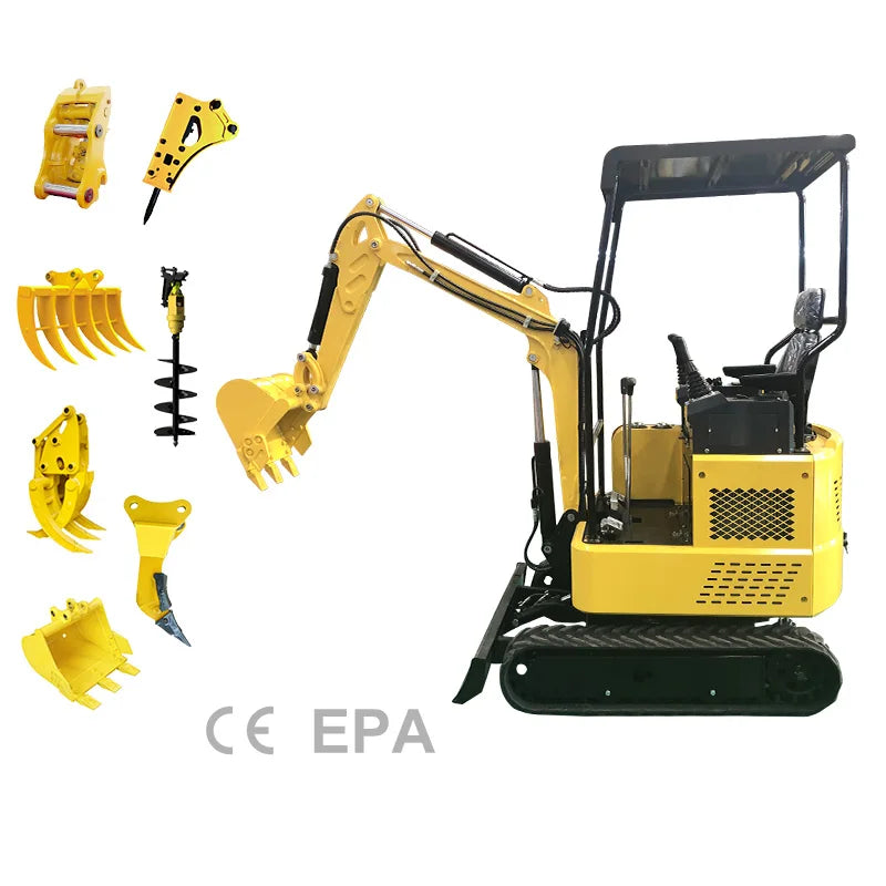 800kg 1000kg 1200kg 1800kg 2ton 2.5ton 3ton  Hot Sale diesel Excavator Crawler Digger Machinery Cheap Price