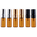 Good Quality Gold Silver Black Aluminum Sprayer Mini Small 3ml Empty Amber Refilling Glass Spray Perfume Bottle