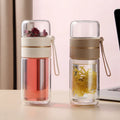 300ml/400ml Tea Infuser Bottle Thermos Tea Separation Mug Women Portable Cute Water Bottle