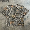 Custom Summer Oversized Dtg Printing Hunting Camouflage TShirt for Men Silk Screen Printed Real Tree Camo Oversized Boxy T-Shirt