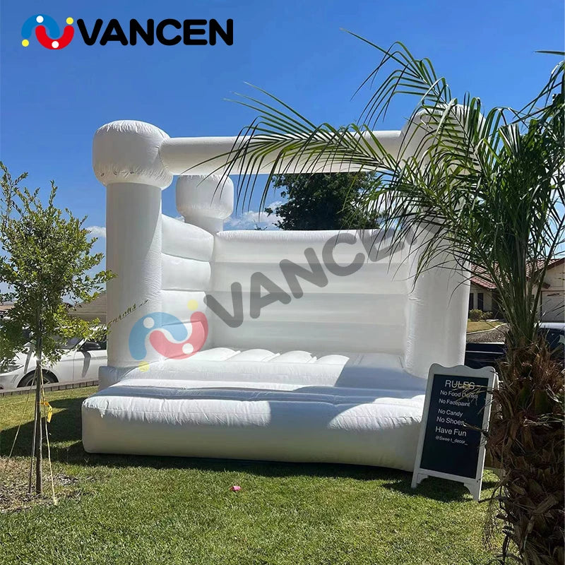 Commercial Inflatable Bouncer PVC Outdoor Adult Bouncy Jumping Castle Mini White Kids Bounce House