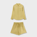 Summer 2 Piece Loose Cotton Linen Shorts Sets Women Oversized  Shirts Shorts Two Piece Set