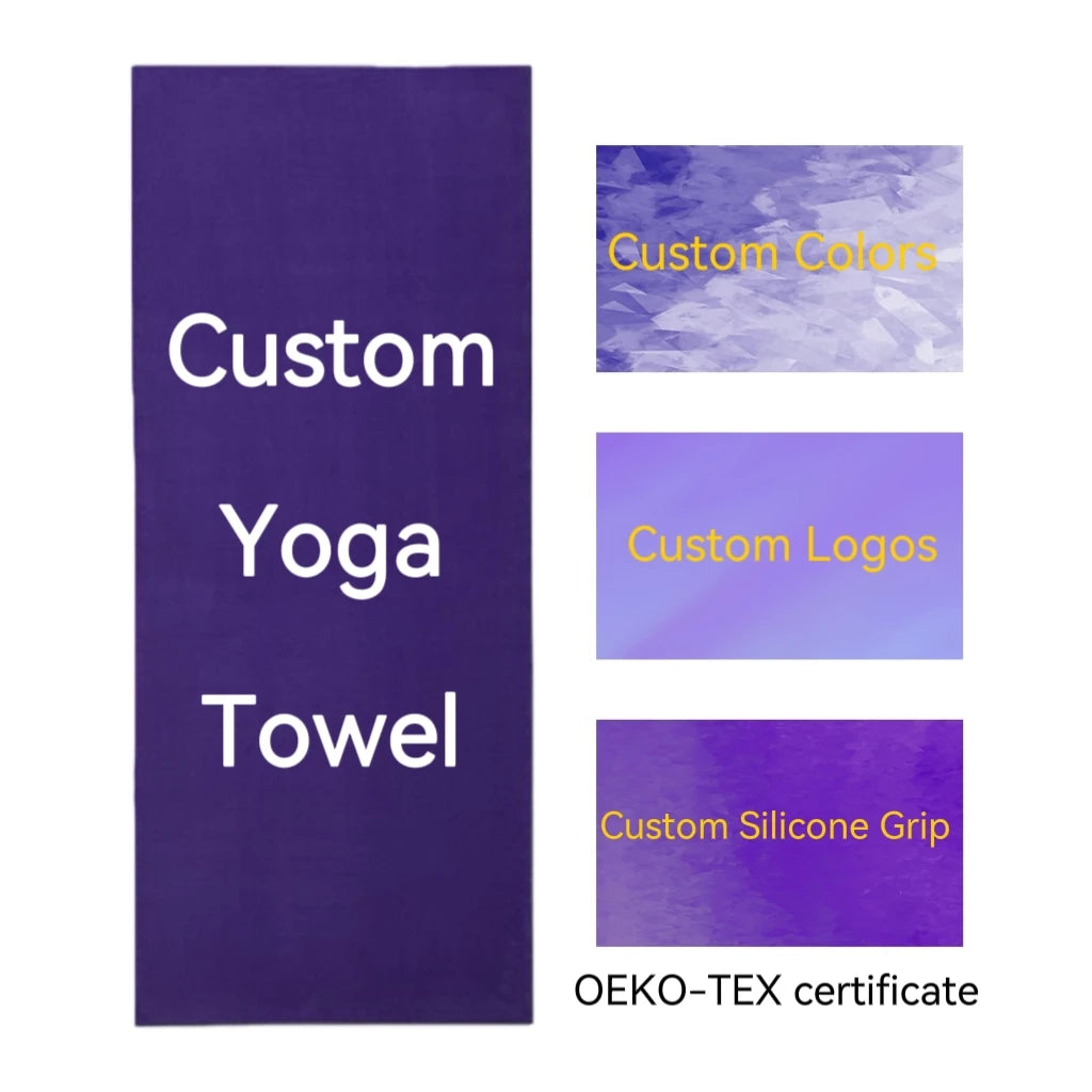 Microfiber Anti Slip Yoga Towel High Sweat Absorption Mat Towel for Hot Yoga Pilates