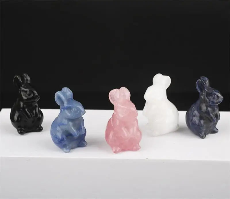 Exquisite Fashion Natural Crystal Rabbit Decoration Cartoon Rabbit Crystal Carving