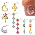 Gaby New Nose Piercing Screw Diamond Nose Ring Stainless Steel Nose Ring Bulk Women Wholesale  Piercing  Jewelry for  America