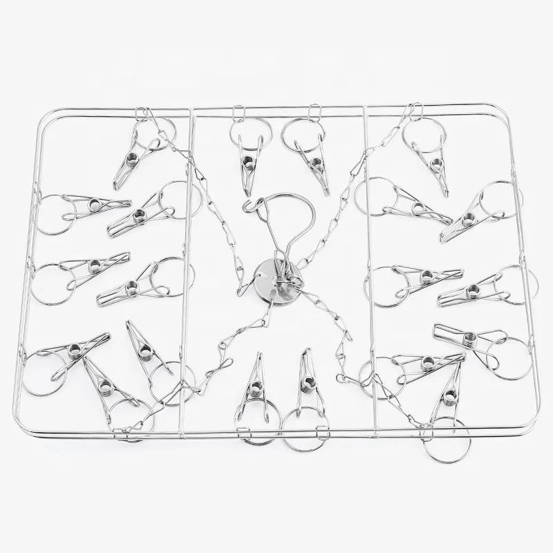 Popular Morden Luxury Ocean Stainless Steel Sock Peg Square Socks Hanger and Marine Grade Clothes Hanger or Clothes Rack