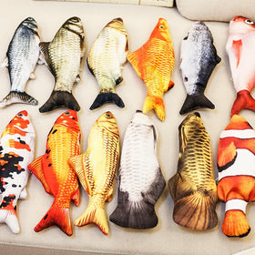 USB Charge Electric Flopping Moving Fish Toy Cat Kicker Floppy Wiggle Fish Motion Kitten Exercise Toy Interactive Cat Moving Toy