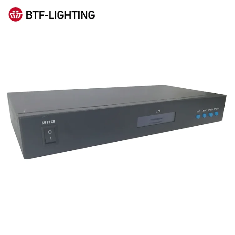 Latest Support Online Offline AC100-240V Dmx512 TTL Protocol 8Ports Programmable LED Pixel Light SPI ArtNet LED Controller