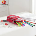 Waterpride Wholesale 2025 Boys Waterproof Fashion Car Shape Pen Bag with Zipper Nylon Lining Below 21L Capacity