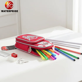 Waterpride Wholesale 2025 Boys Waterproof Fashion Car Shape Pen Bag with Zipper Nylon Lining Below 21L Capacity