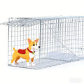 78*31*28cm Automatic Foldable Animal Live Trap High Sensitivity Iron Animal Cage for Raccoon Fox Badger and Wildlife Control