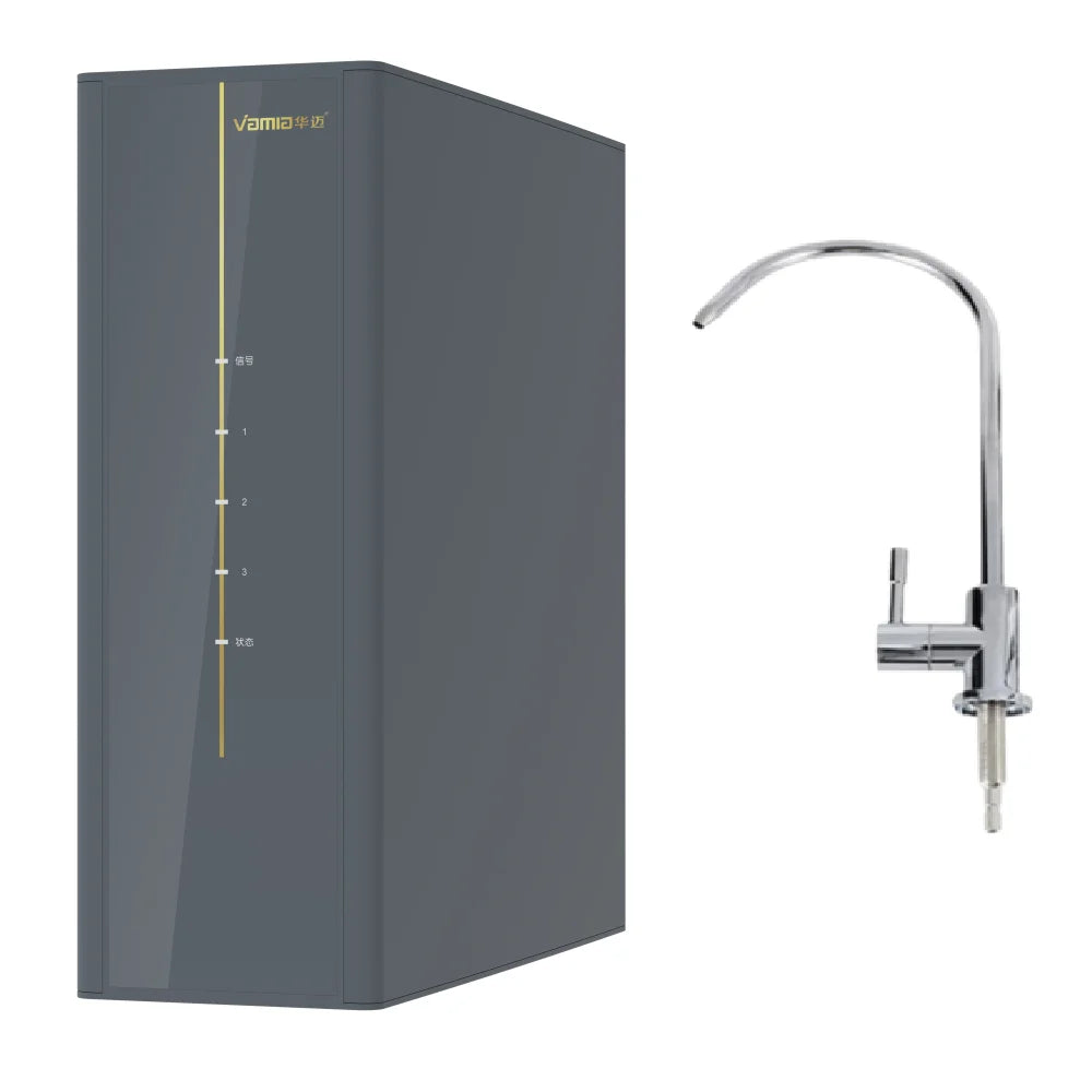 Electric RO Water Purifier with Smart Faucet Built-in Pressure Barrel Tank Household Use Plastic Material Under-Sink System