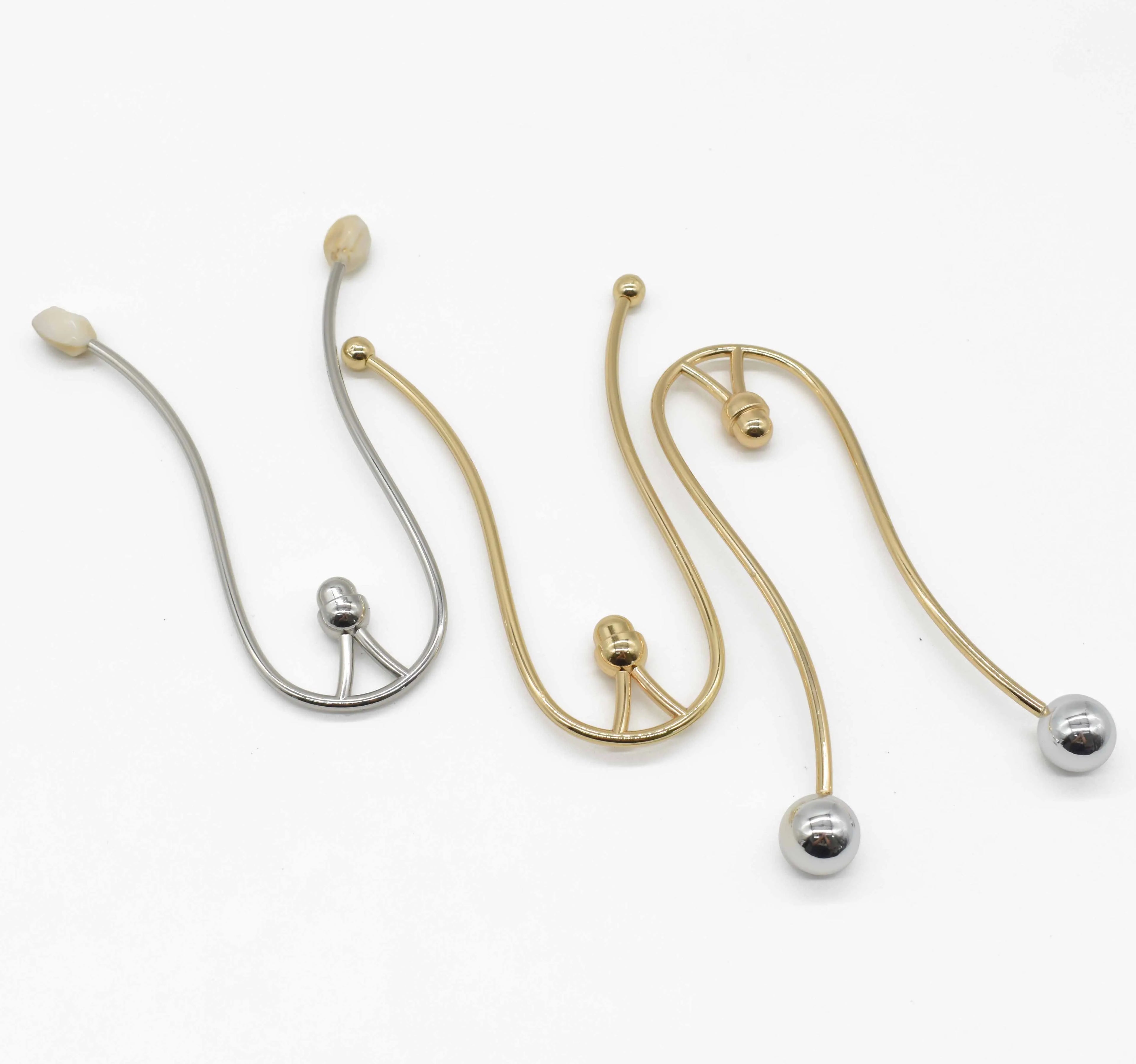 Luxury Custom Rust&Saltwater Resistance Bikini Connector Metal Buckle With Unique Pearl for Women Swimwear