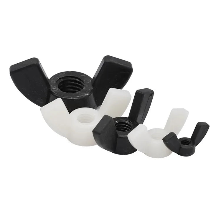 ISO9001 Certified 1/2 Inch Black Nylon Plastic Wing Nuts for Mining Application