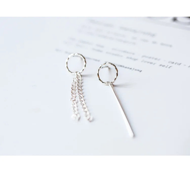 925 Sterling Silver Circle Stud Earrings for Women Elegant Wedding Jewelry Pendientes Mujer Moda 2022 Brincos