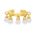 Fashion Women 925 Silver Jewelry Gold Plated Silver Pearl Ear Cuff Earings