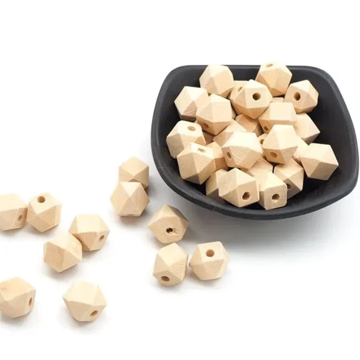 Unfinished Natural Wood Spacer Beads Button Wooden Loose Beads for Crafts & DIY Jewelry Making with Polishing Technics