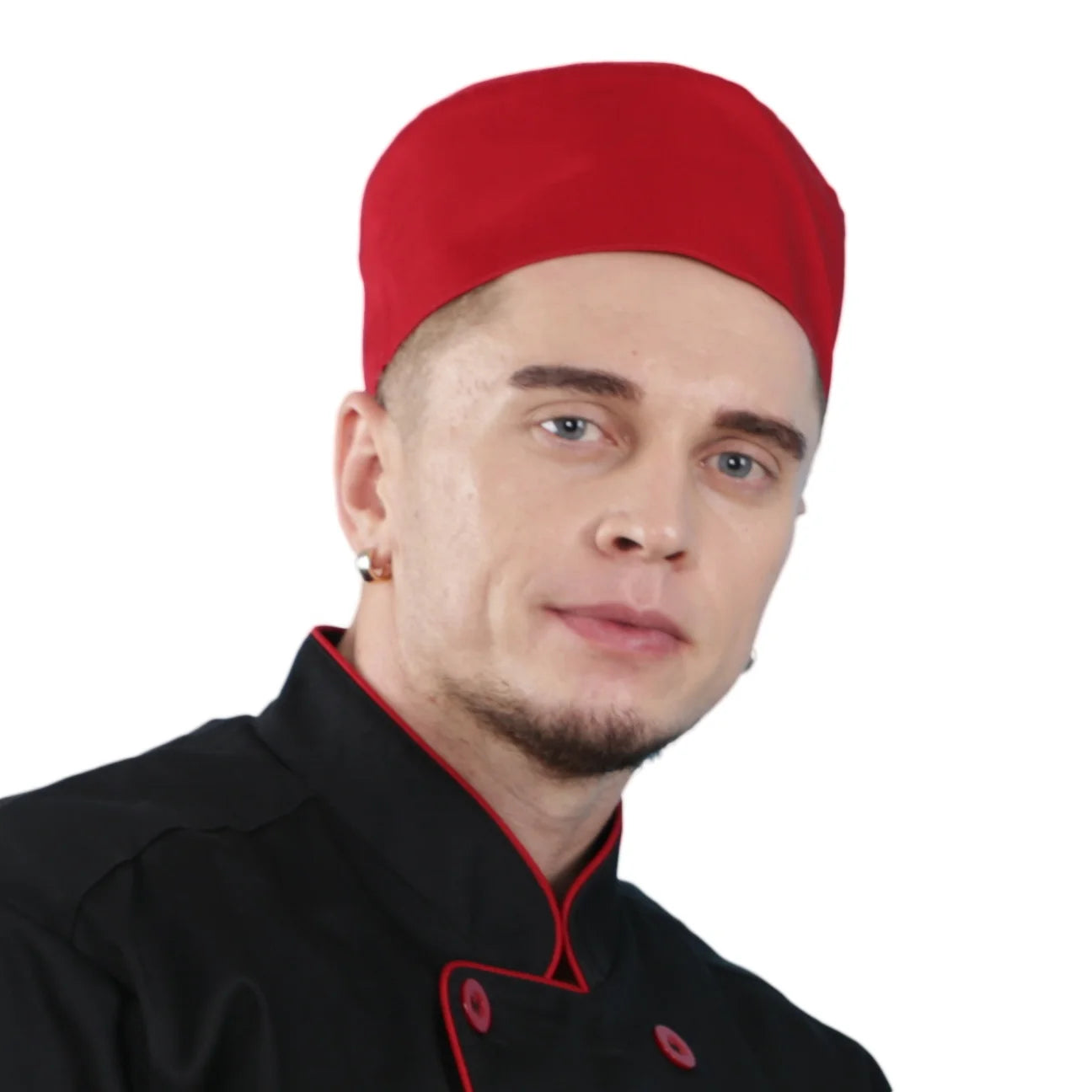 Rose Red Chef Beanie Chef Hat